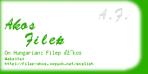 akos filep business card